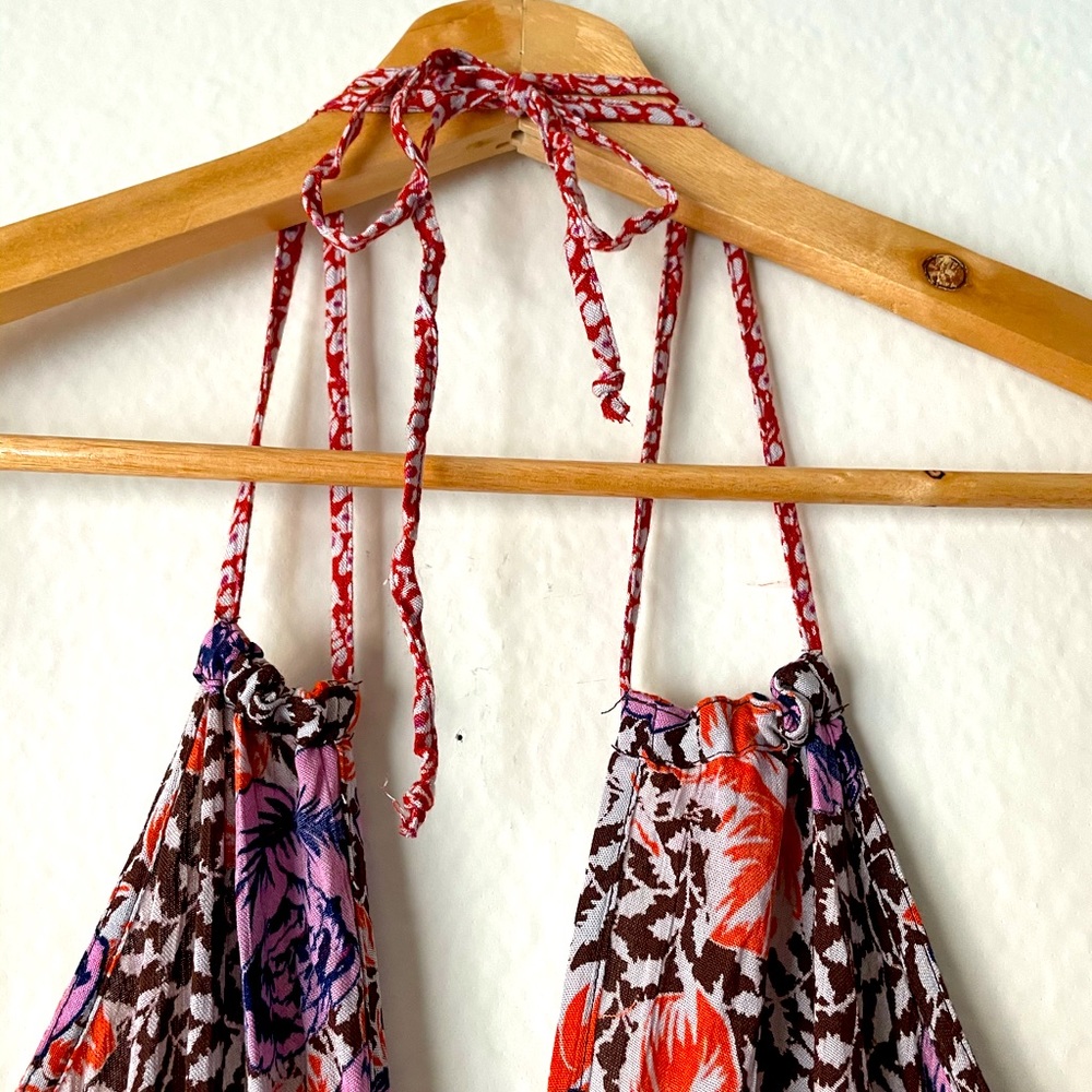 FREE PEOPLE “Gabriela” Halter Dress in “Terracotta” Print - Picture 9 of 12